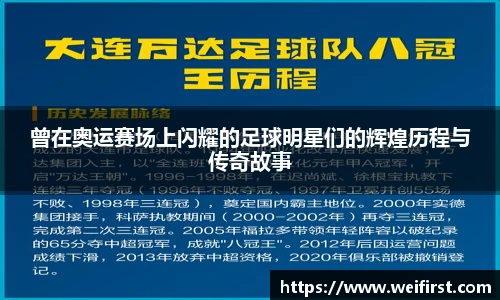 曾在奥运赛场上闪耀的足球明星们的辉煌历程与传奇故事